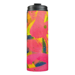 Colourful Graffiti. Closeup abstract street artart Thermal Tumbler
