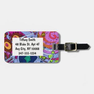 Colourful Graffiti Design Luggage Tags