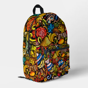 Colourful Graffiti Design  Printed Backpack