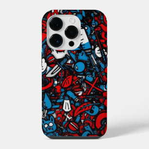 Colourful graffiti iPhone 14 pro case