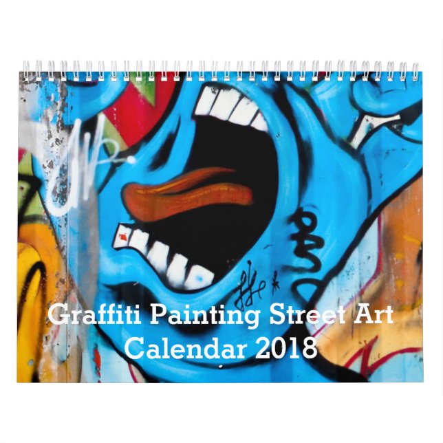 Colourful Graffiti Painting Street Art 2018 Calendar (Cover)