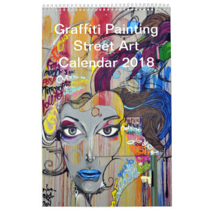 Colourful Graffiti Painting Street Art 2018 Calendar