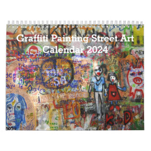 Colourful Graffiti Painting Street Art 2024 Calendar