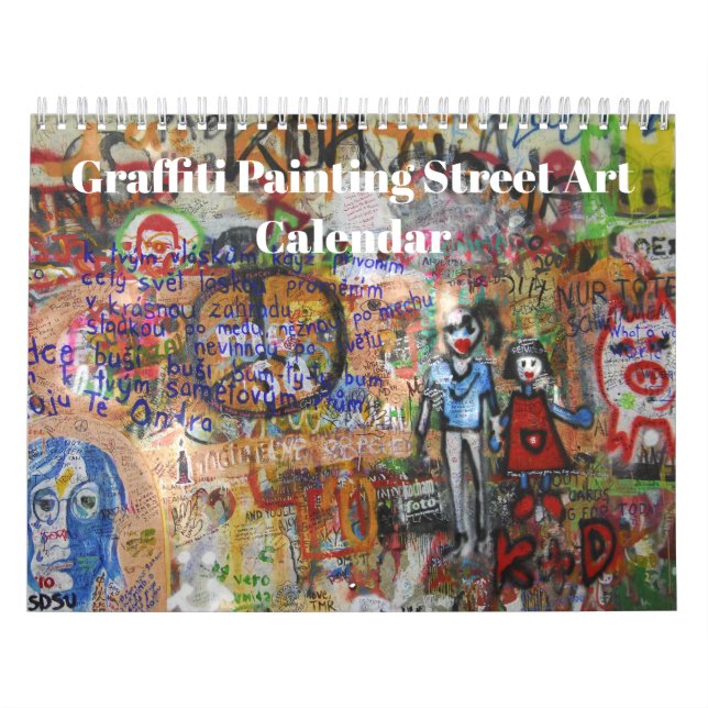 Colourful Graffiti Painting Street Art  2026 Calendar (Cover)