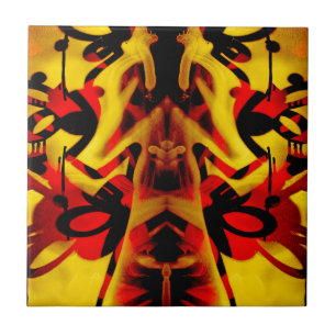 Colourful graffiti pattern ceramic tile