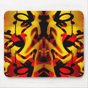 Colourful graffiti pattern mouse pad