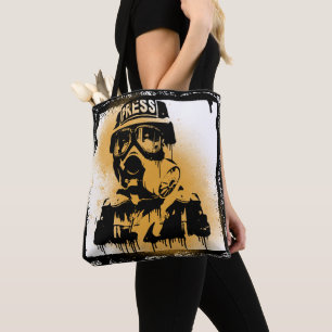 Colourful Graffiti Press in Gas Mask Tote Bag