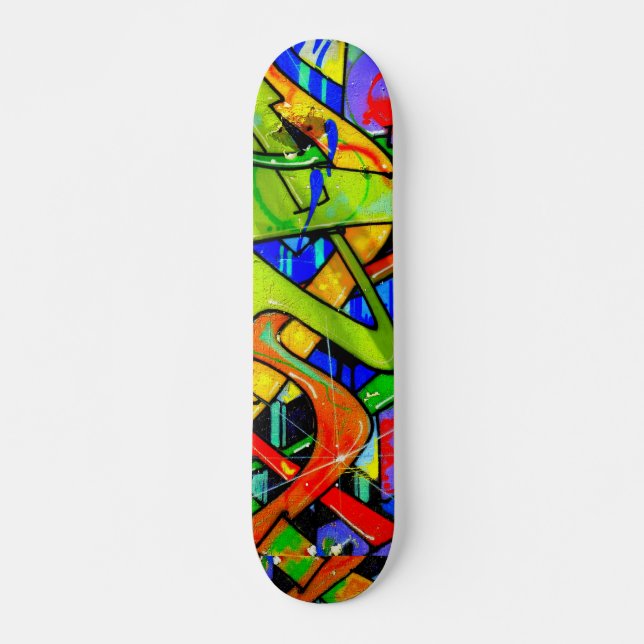 Colourful graffiti skateboard (Front)