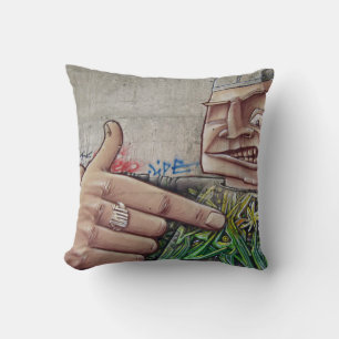 Colourful Graffiti Street Art Painting Cushion