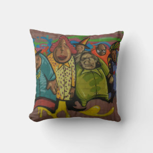 Colourful Graffiti Street Art Painting Cushion