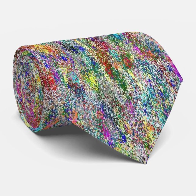 Colourful Graffiti Tie (Rolled)