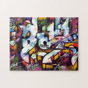 Colourful Graffiti Words Jigsaw Puzzle