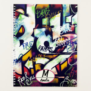 Colourful Graffiti Words Planner