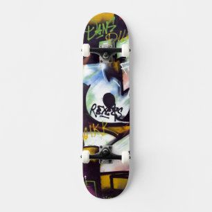 Colourful Graffiti Words Skateboard