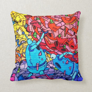 Colourful Grafitti Art Cushion