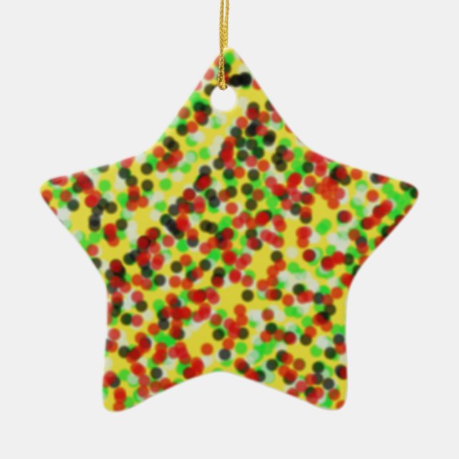 colourful grain of sands ceramic tree decoration (Front)