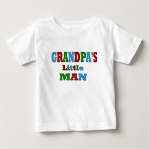 Colourful Grandpa's Little Man Baby T-Shirt