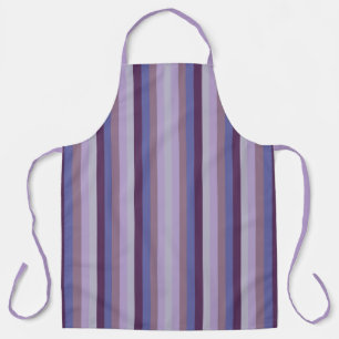Colourful Grape Lavender Magenta Blue Purple Strip Apron