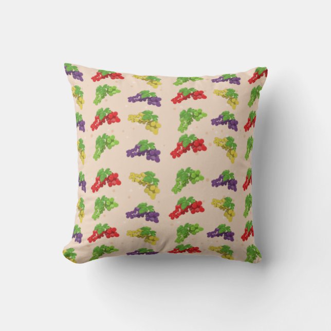 Colourful Grape Pattern Cushion (Front)