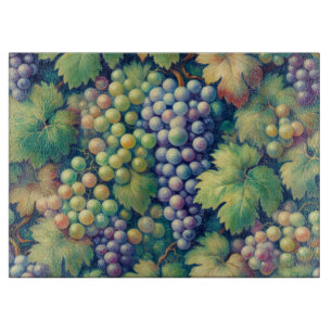 Colourful Grape Pattern Cutting Board