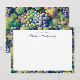 Colourful Grape Pattern Name Personal Card