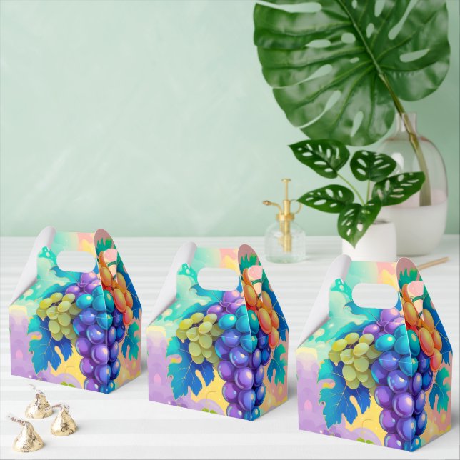 Colourful grapes favour box (Multiple)