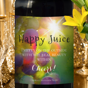 Colourful Grapes Fine Art Wine Label