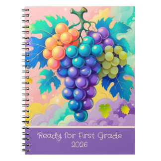 Colourful grapes for 1st grade 2025 notebook