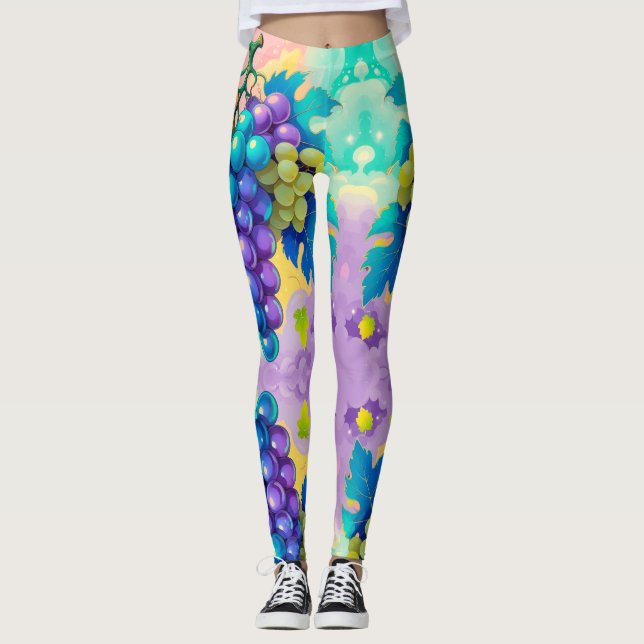 Colourful grapes leggings (Front)