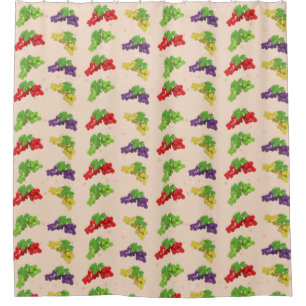 Colourful Grapes Pattern Shower Curtain
