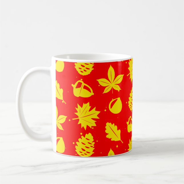 Colourful Graphic Nature Pattern Coffee Mug (Left)