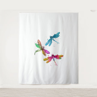 Colourful Graphic Pattern Dragonfly Funny Flying Tapestry