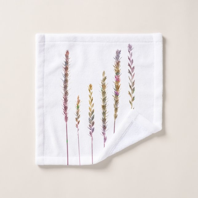 Colourful Grasses Bath Towel Set (Wash Cloth)