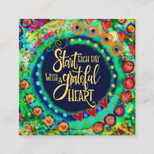 Colourful Grateful Inspirivity Contact Card