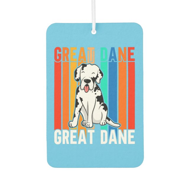 colourful great dane  car air freshener (Front)
