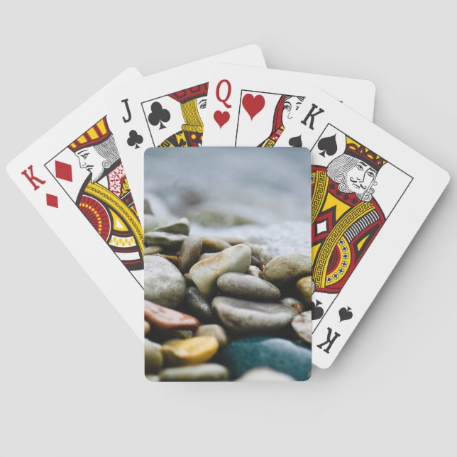 Colourful Great Lakes Beach Stones Playing Cards (Back)
