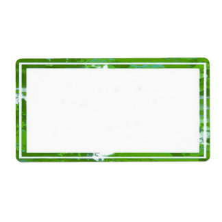 Colourful Green Border Labels