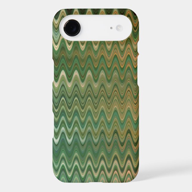 Colourful Green Orange Zigzag Pattern (Back)