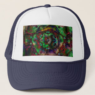 Colourful Green Purple Abstract Trucker Hat