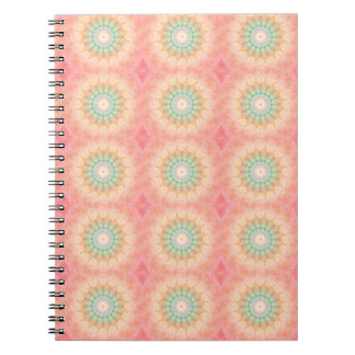 Colourful Green Red Yellow Geometric Mandala Notebook