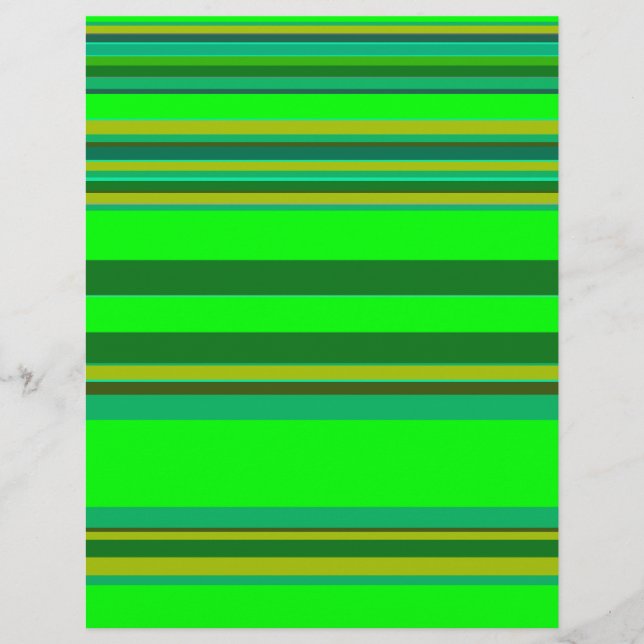 Colourful Green Stripe Customised Designer Pattern (Front)