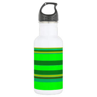 Colourful Green Stripe Customised Designer Pattern 532 Ml Water Bottle