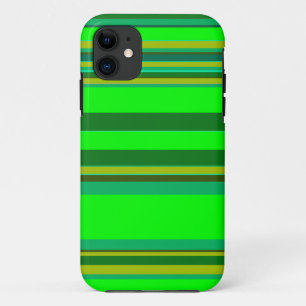 Colourful Green Stripe Customised Designer Pattern iPhone 11 Case