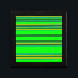 Colourful Green Stripe Customised Designer Pattern Gift Box<br><div class="desc">Colourful Green Stripe Customised Designer Pattern</div>