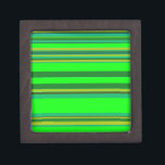 Colourful Green Stripe Customised Designer Pattern Gift Box<br><div class="desc">Colourful Green Stripe Customised Designer Pattern</div>