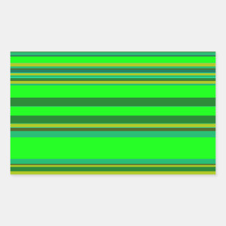 Colourful Green Stripe Customised Designer Pattern Rectangular Sticker