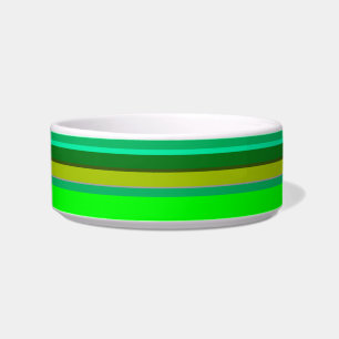 Colourful Green Stripe Pattern Customised Designer Bowl