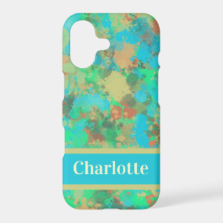 Colourful Green Yellow Drops Abstract Design