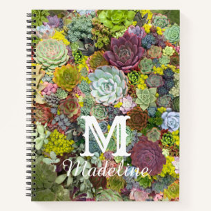 Colourful Greenery Succulents Notebook