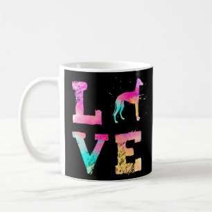 Colourful Greyhound Dog Love R Dad Mum  Coffee Mug